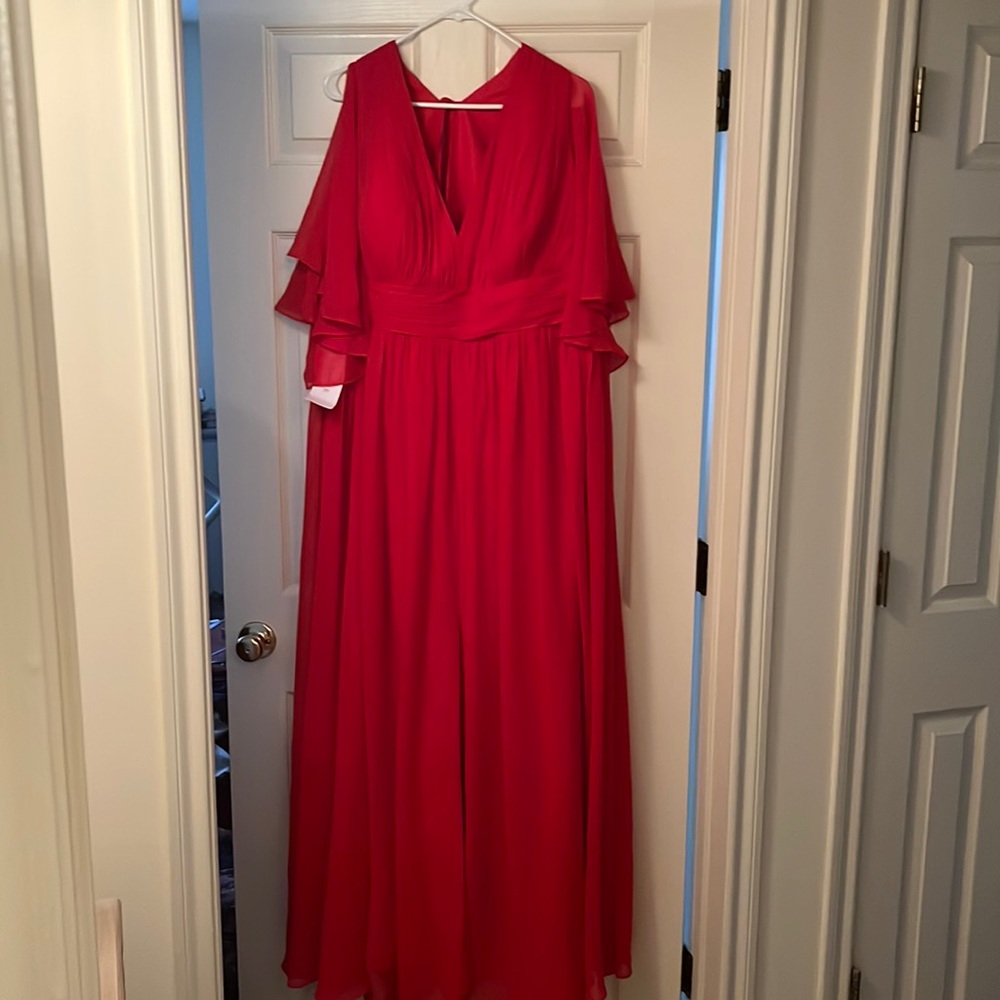Red bridesmaid dress